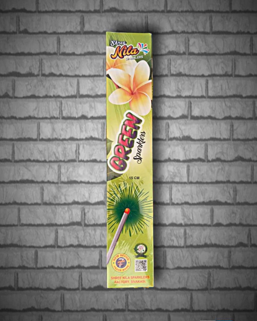 15 Cm Green sparklers 